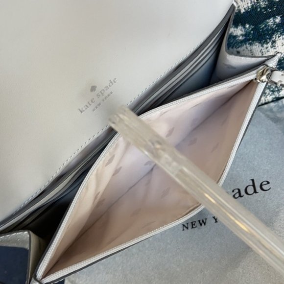 Kate Spade Shimmy Boxed Medium Phone Wristlet Lunar Light - Picture 11 of 16